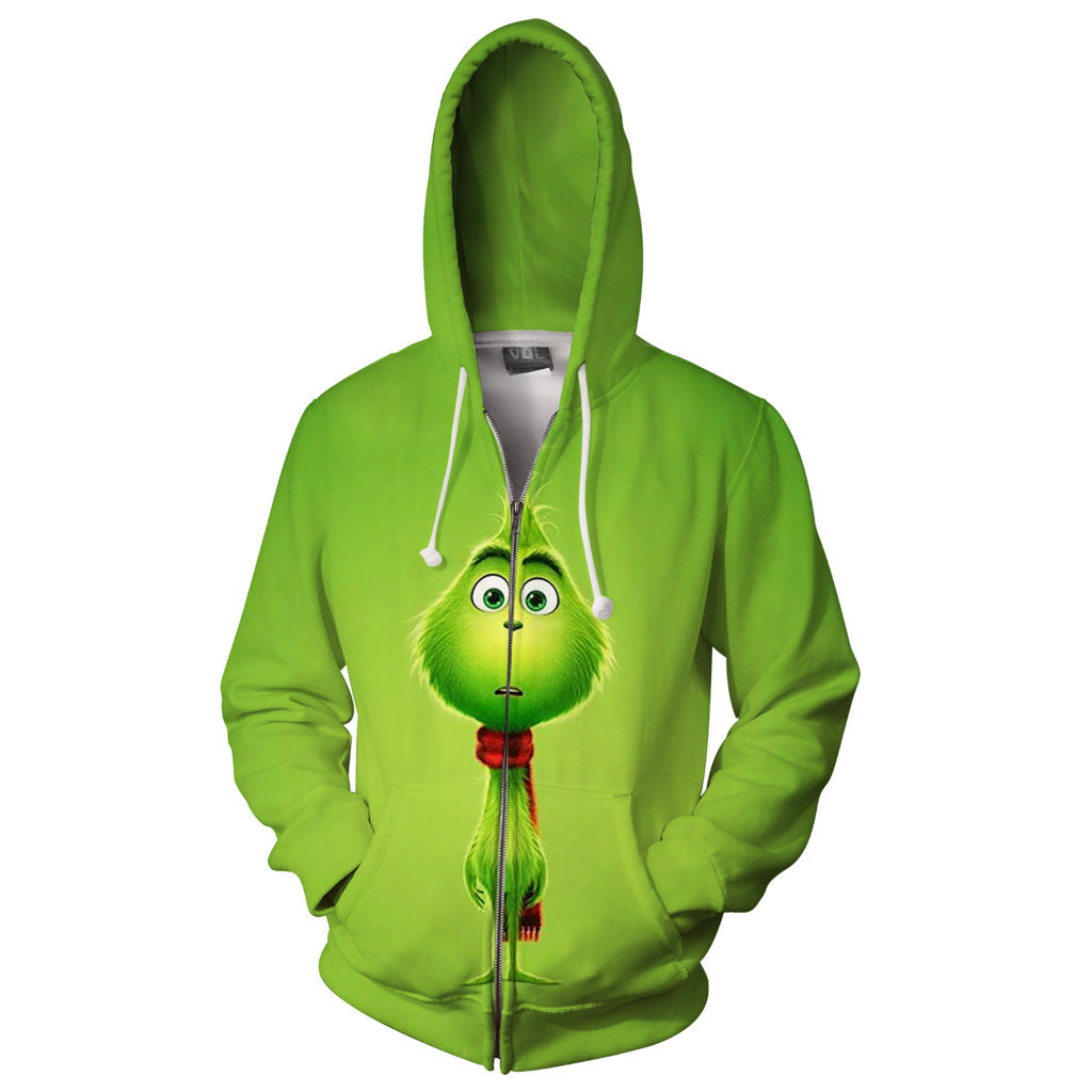 The Grinch 3D Zipper Hooded Pullover