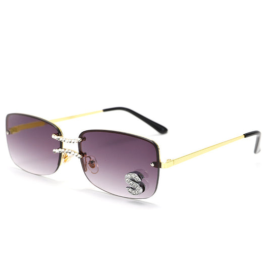 Unisex Men's/Women's Letter S Diamond Sunglasses