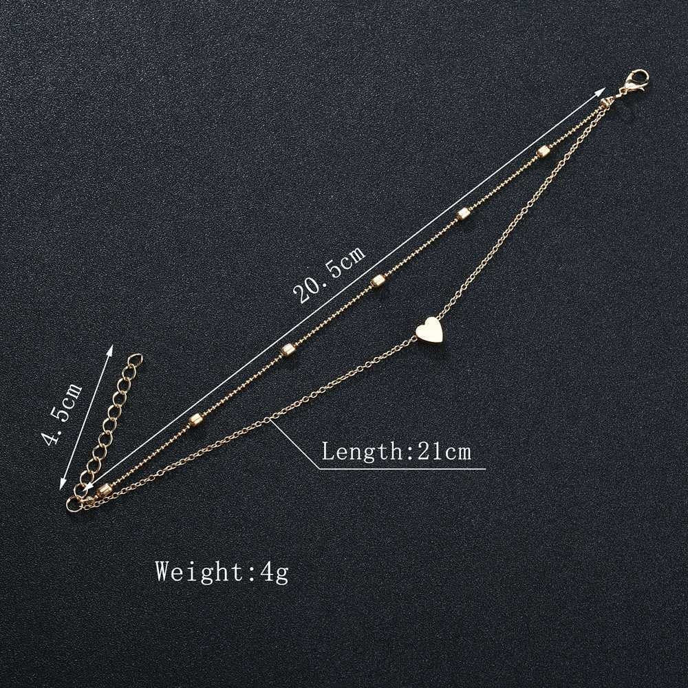 Women's Double Layered Heart Anklet