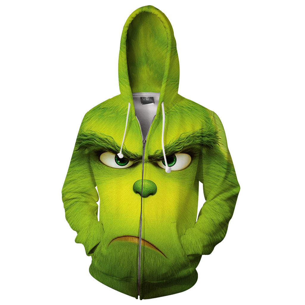 The Grinch 3D Zipper Hooded Pullover