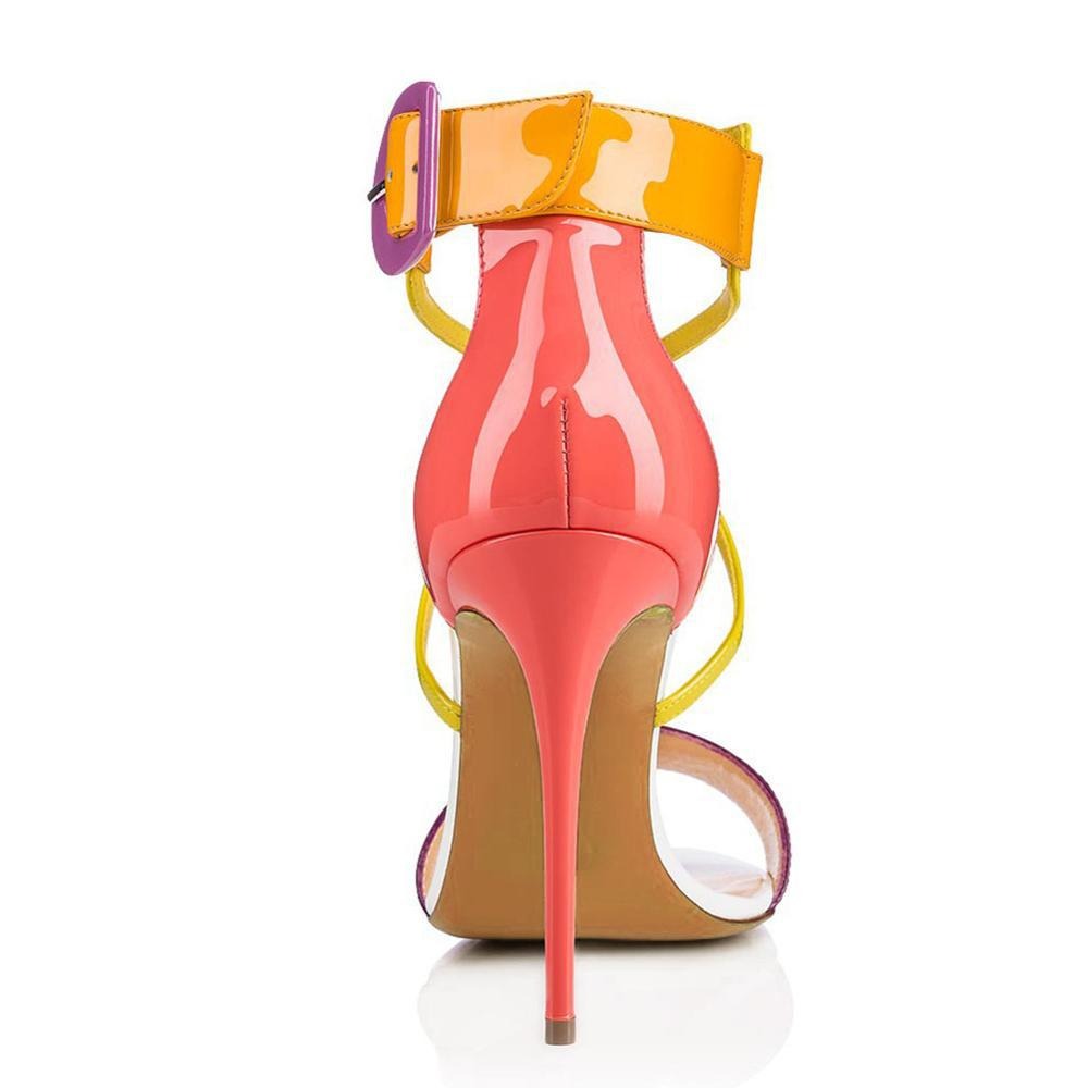 Women's Patent Leather Colorful Sweet Prince Party High Heels