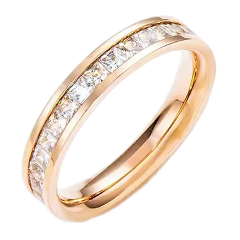 Women's Single and Double Full of Diamonds Fashion Ring