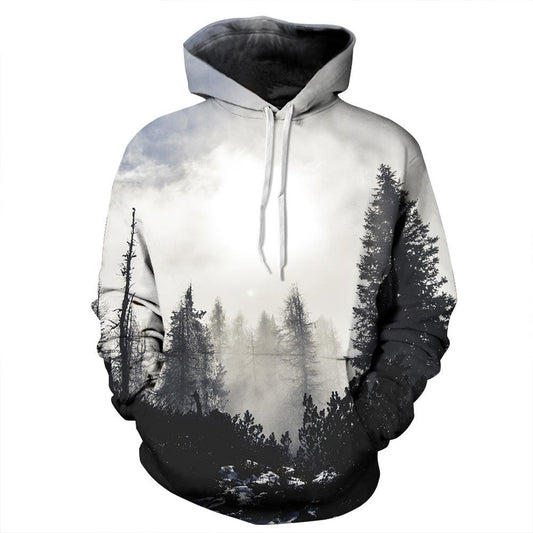 Unisex Men's/Women's 3D Printed Forest Hooded Sweatshirt