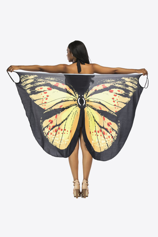 Women's Butterfly Spaghetti Strap Bathing Suit Cover