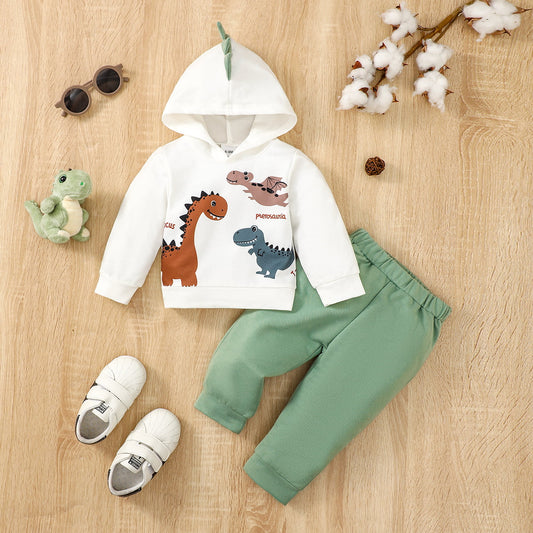 Boy's Infant/Toddler Dinosaur Graphic Hoodie and Pants Set