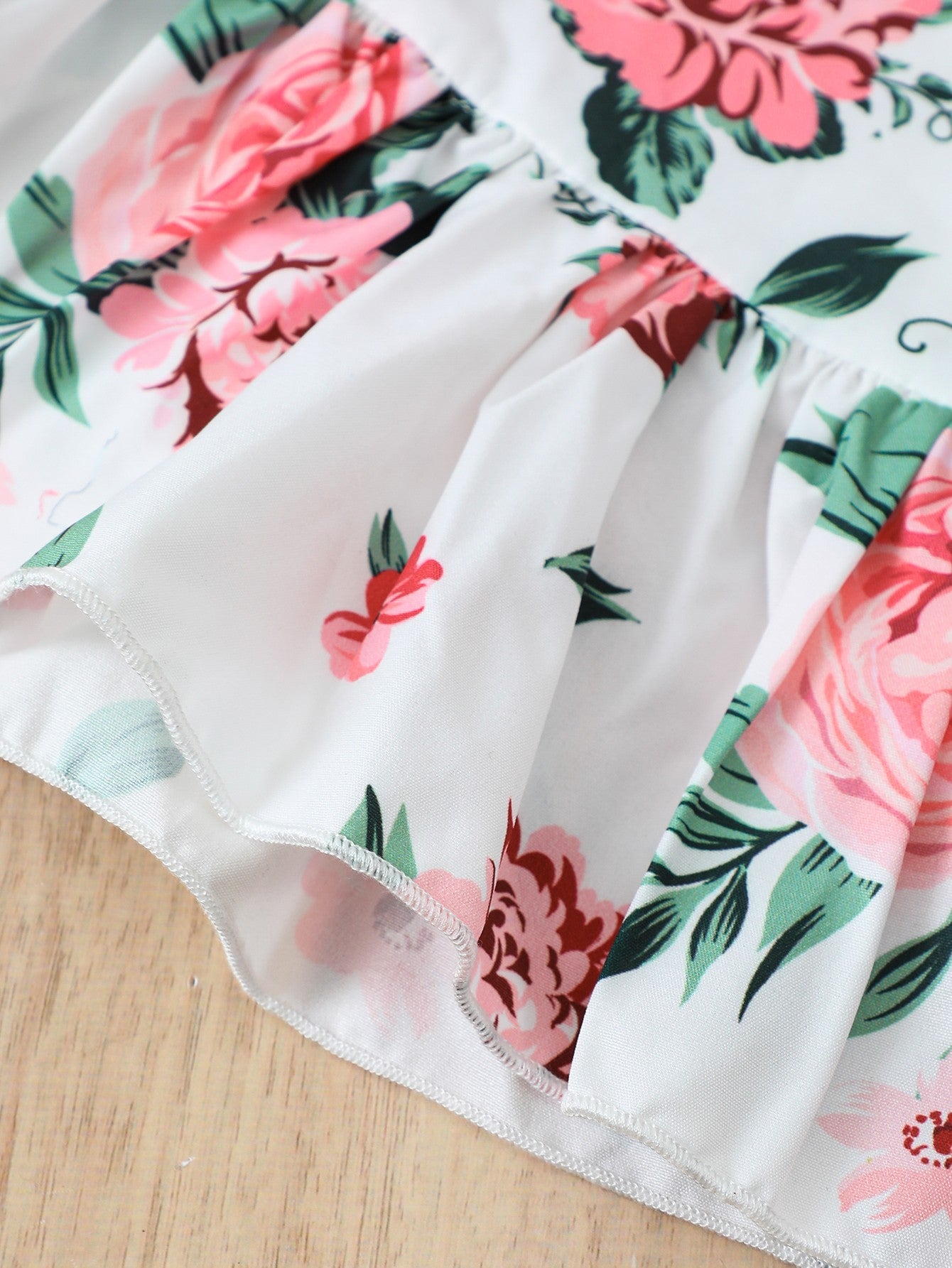 Girl's Floral Spaghetti Strap Flare Leg Jumpsuit