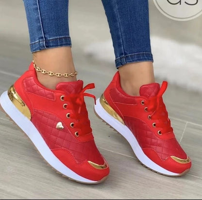 Women's Flat Sole Round Toe Casual Sneaker