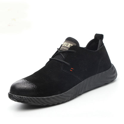 Men's Suede Leather Steel Toe Work Shoes