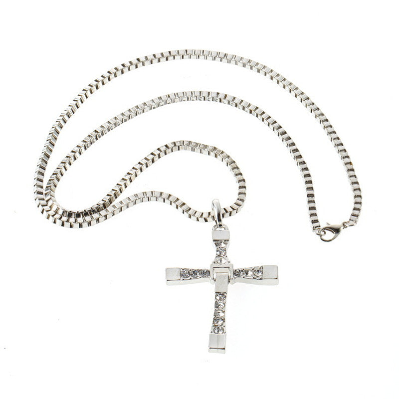 Men's Fast and Furious Cross Necklace