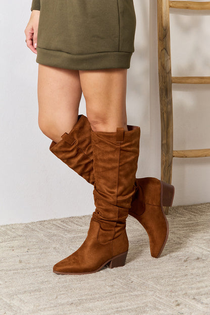 Women's Block Heel Knee High Boots