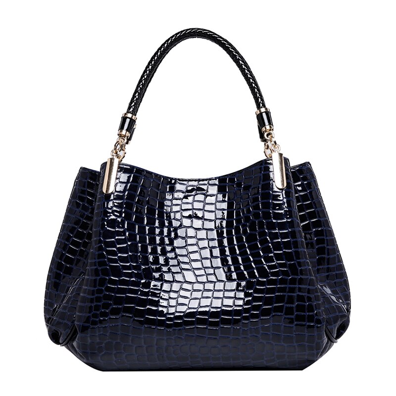 Women's Crocodile Print Leather Handbag