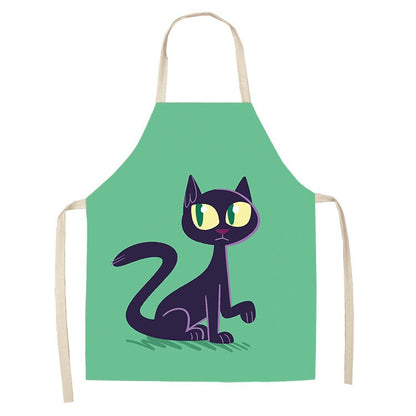 Cat-Print Kitchen Apron