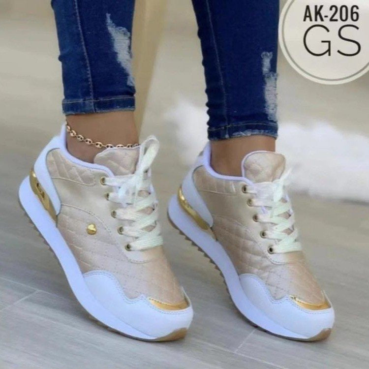 Women's Flat Sole Round Toe Casual Sneaker