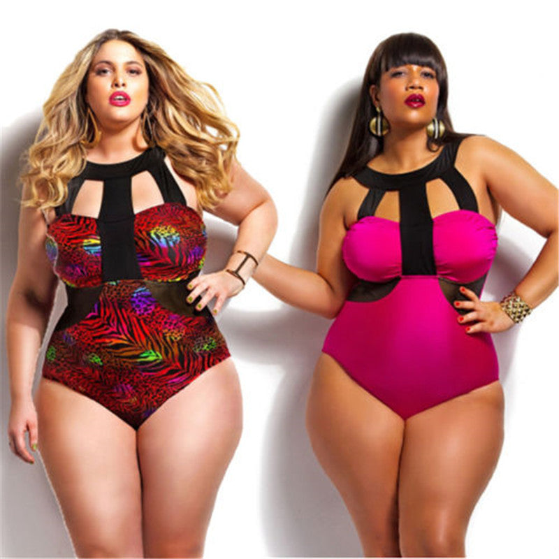 Women's Plus Size One Piece Halter Bathing Suit