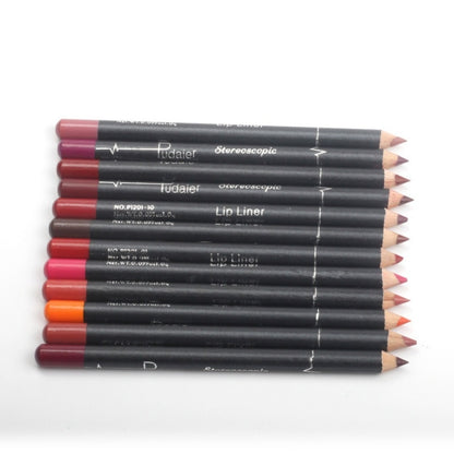 12 Color Waterproof Matte Lip Liner Set