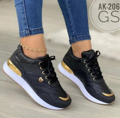 Women's Flat Sole Round Toe Casual Sneaker