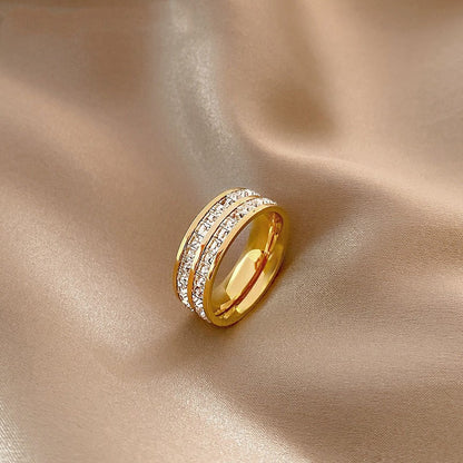 Women's Single and Double Full of Diamonds Fashion Ring