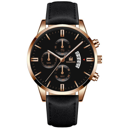 Men's Geneva Quartz Stainless Steel Watch