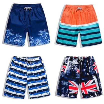 Men's Quick-Dry Printed Swimming Trunks