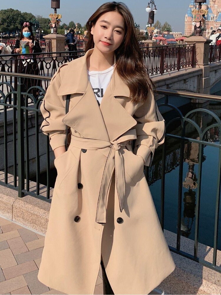 Women's Long Fashion Double-Breasted Coat