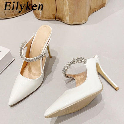 Women's Crystal Strap Pointed Toe High Heels