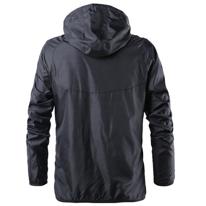 Men's Lightweight Hooded Windbreaker Jacket