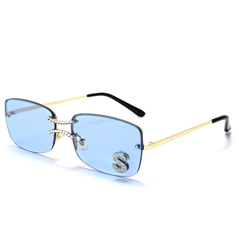 Unisex Men's/Women's Letter S Diamond Sunglasses