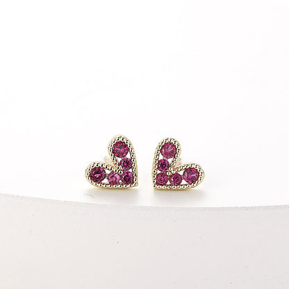 Women's 925 Silver Heart-Shaped Earrings