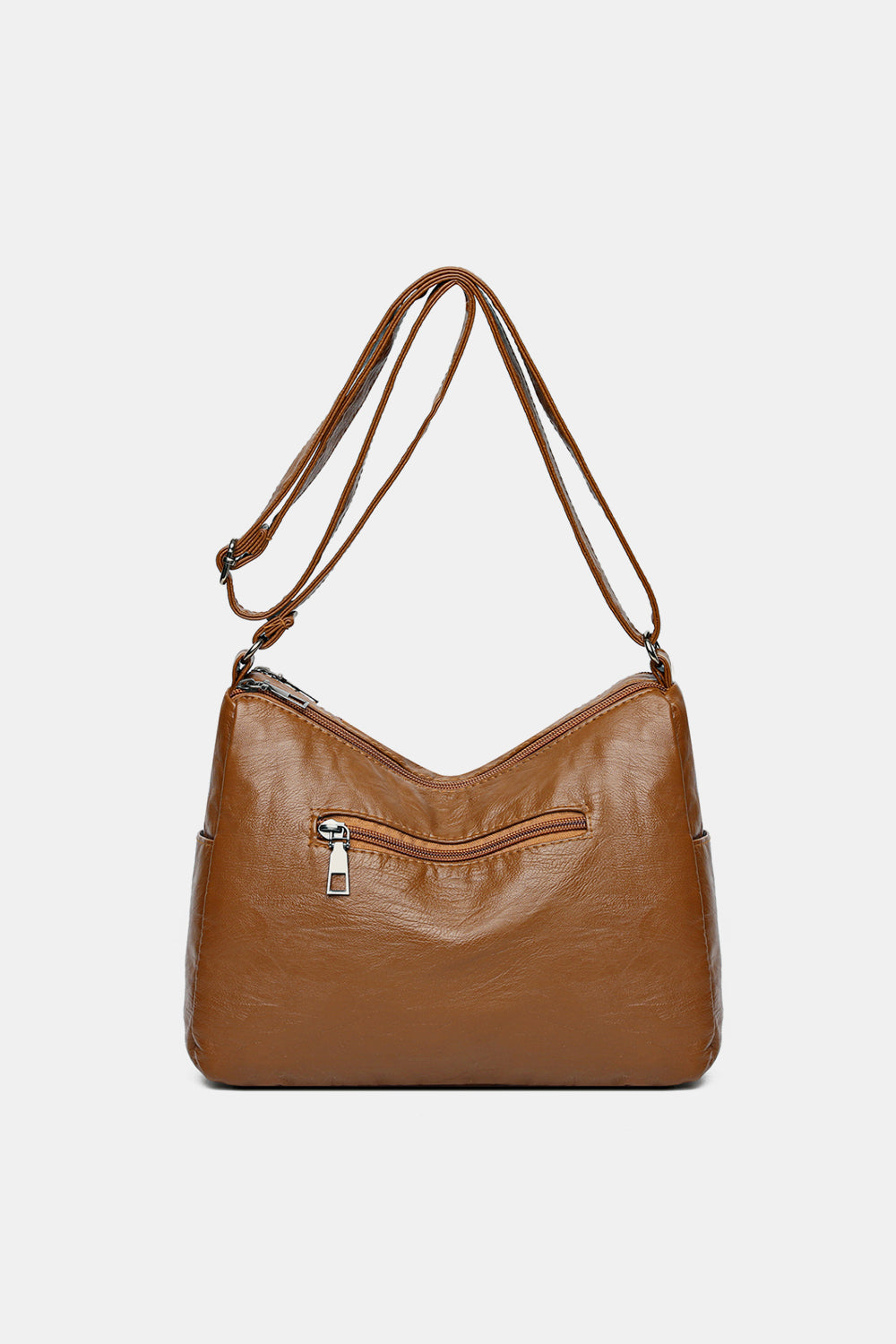 Medium-Size Leather Adjustable Strap Shoulder Bag