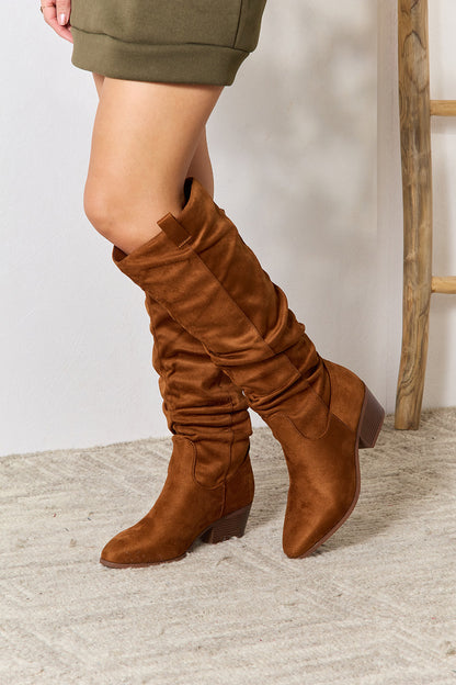 Women's Block Heel Knee High Boots