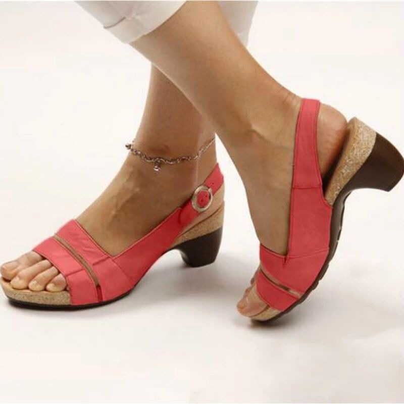 Women's Fish Mouth Heel Sandals