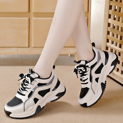 Women's Color-Blocking Thick Sole Sneakers