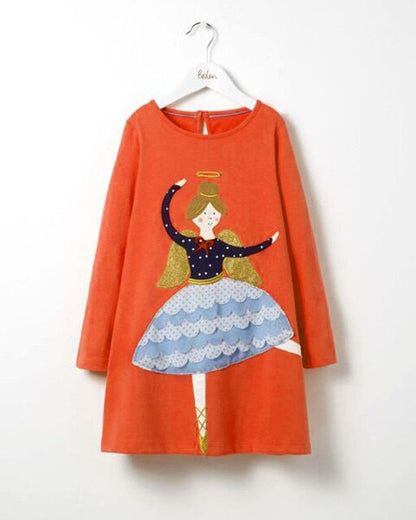 Girl's Long Sleeve Fall Dress