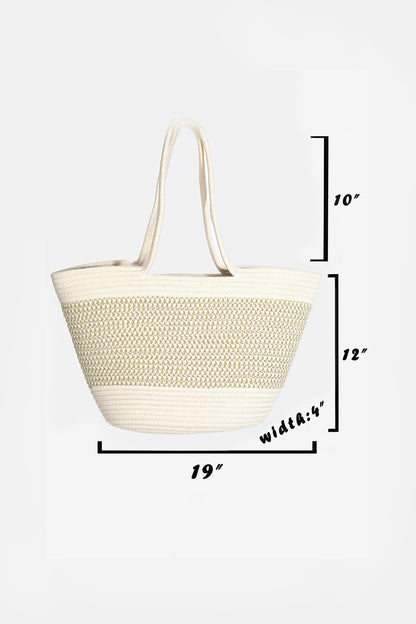 Braid Pattern Beach Tote Bag