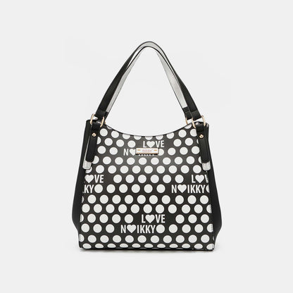 Nicole Lee Contrast Polka Dot Handbag