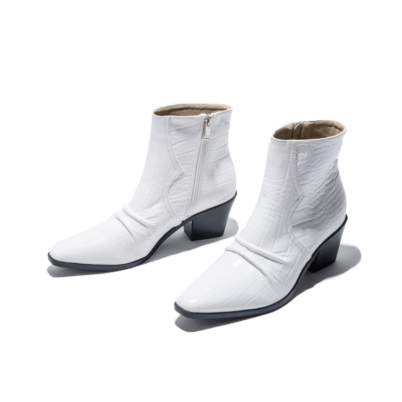 Women's Fashion Snakeskin Short Boots