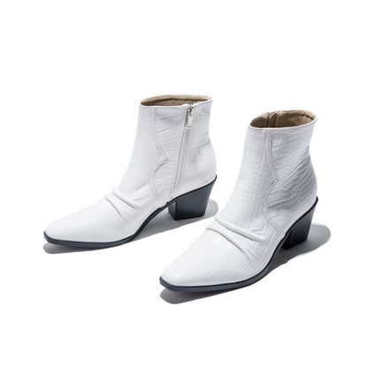 Women's Fashion Snakeskin Short Boots