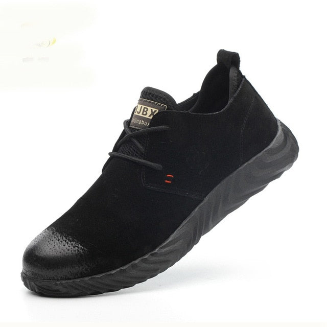 Men's Suede Leather Steel Toe Work Shoes