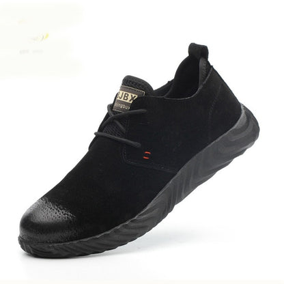 Men's Suede Leather Steel Toe Work Shoes