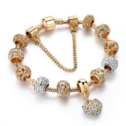 Women's Fashion Gold Heart Bracelet