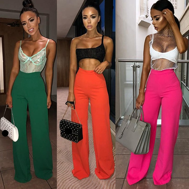 Women's High Waist Wide Leg Pants