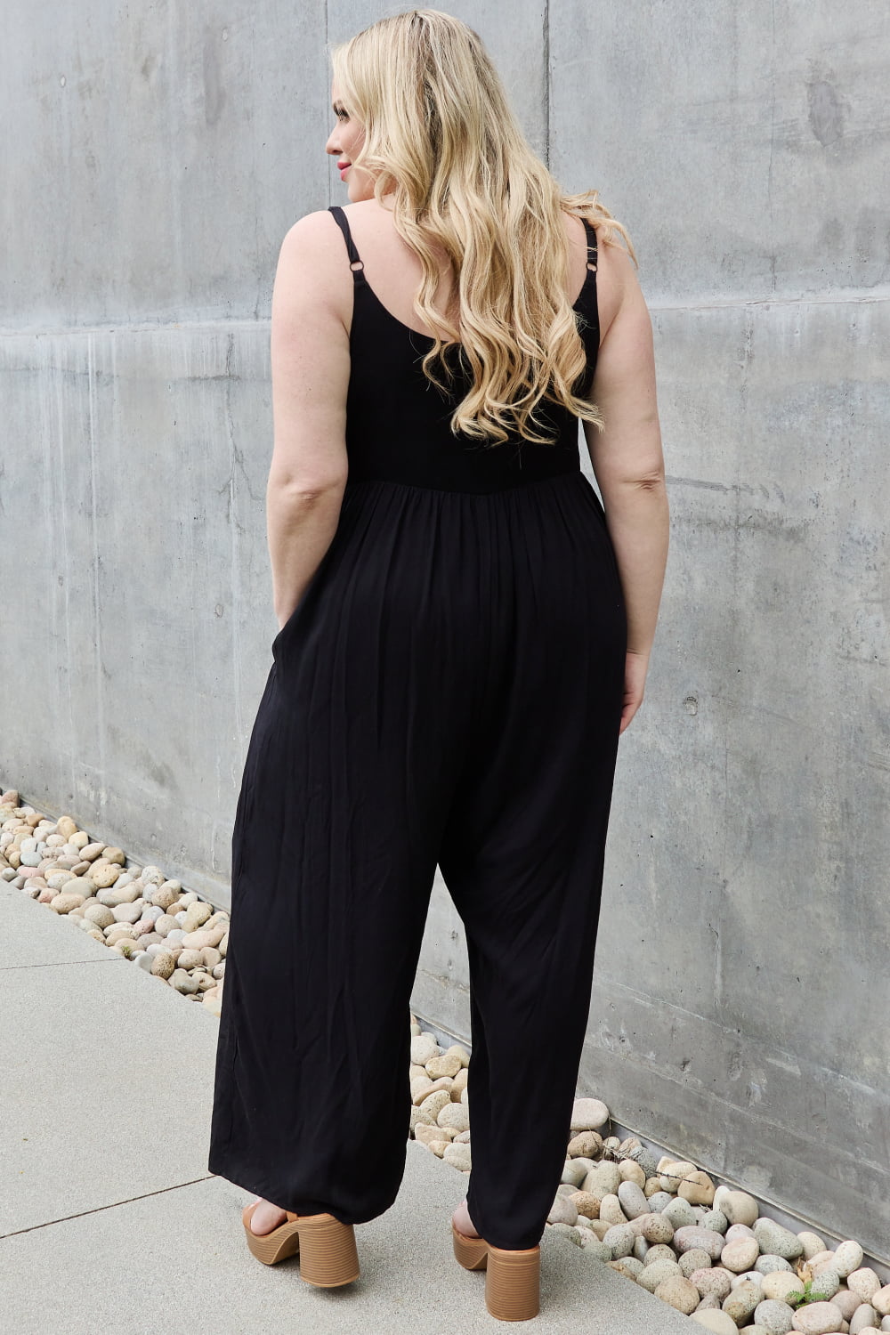 Women's Wide Leg Button Down Jumpsuit