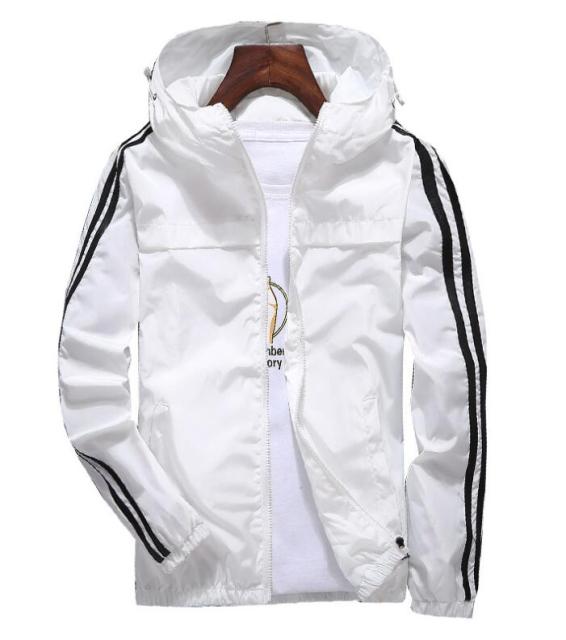 Men's Striped Windbreaker Jacket