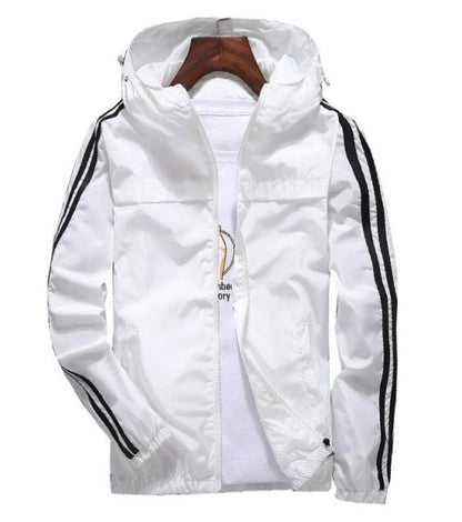 Men's Striped Windbreaker Jacket