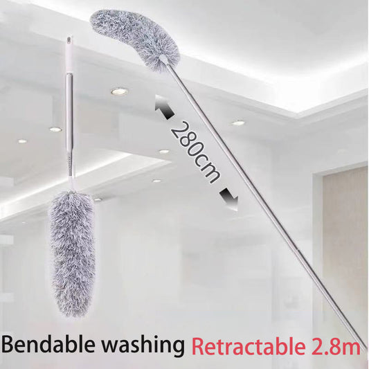 Telescopic Electrostatic Duster Fiber Feather Duster Household Electrostatic Duster Duster Ceiling Dust Brush