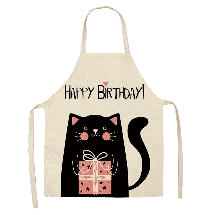 Cat-Print Kitchen Apron