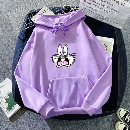 Women's Fall and Winter Hooded Rabbit Pullover