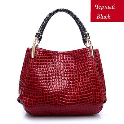 Women's Crocodile Print Leather Handbag