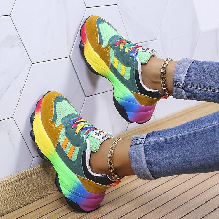 Women's Colorful Rainbow Sneakers