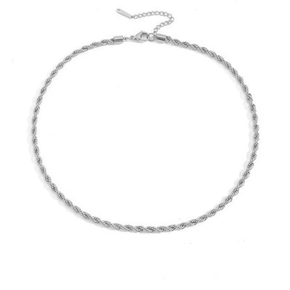 Women's Gold Plated 3mm/4mm Twist Necklace